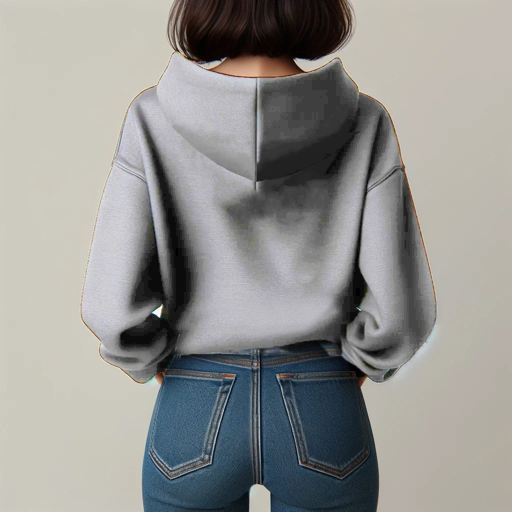 RMK Hoodie Damen Kapuzenpullover Pullover Loose Fit Oversize Be Happy Glück günstig online kaufen