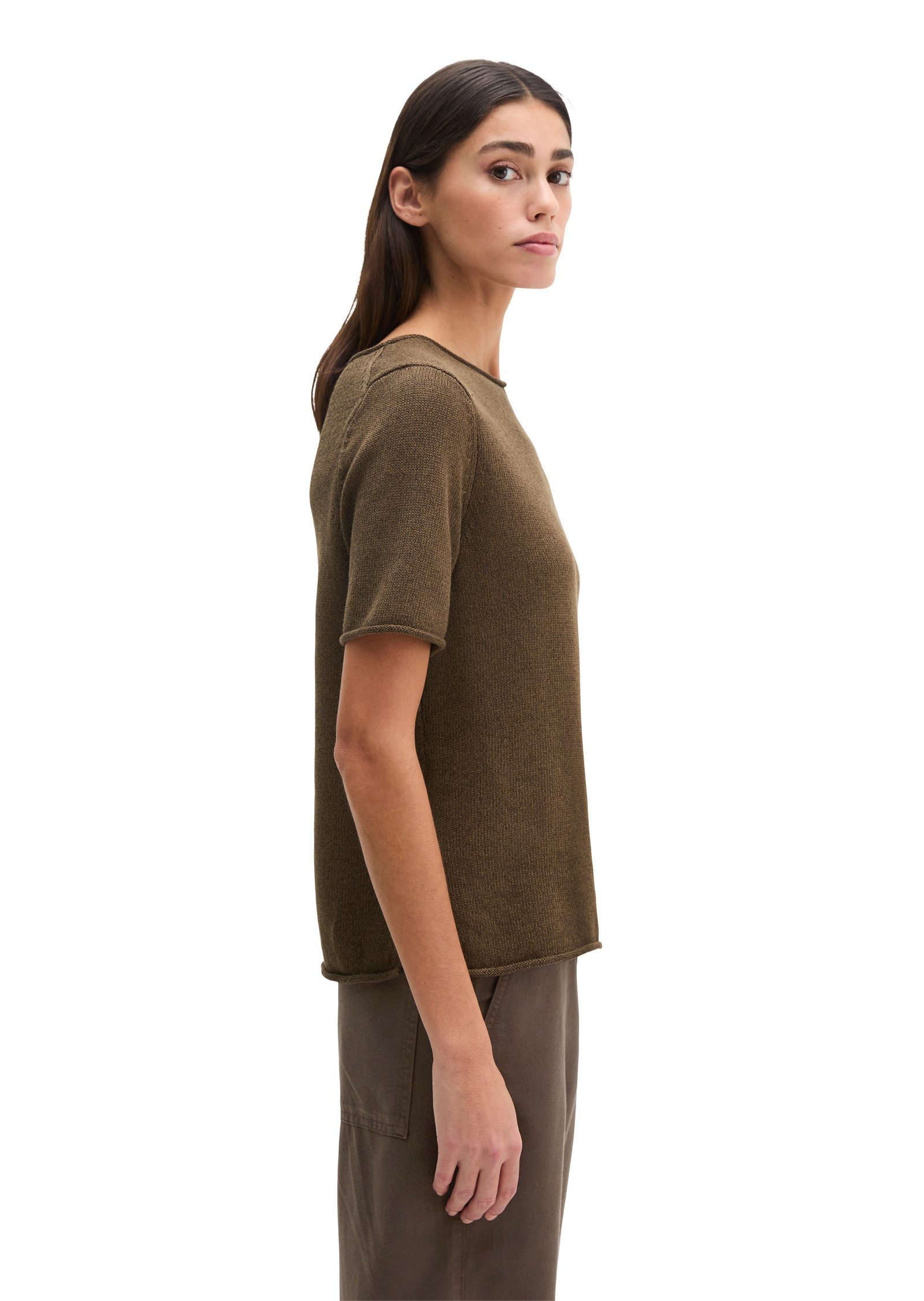 Marc O'Polo Strickpullover aus Organic Cotton-Leinen-Mix