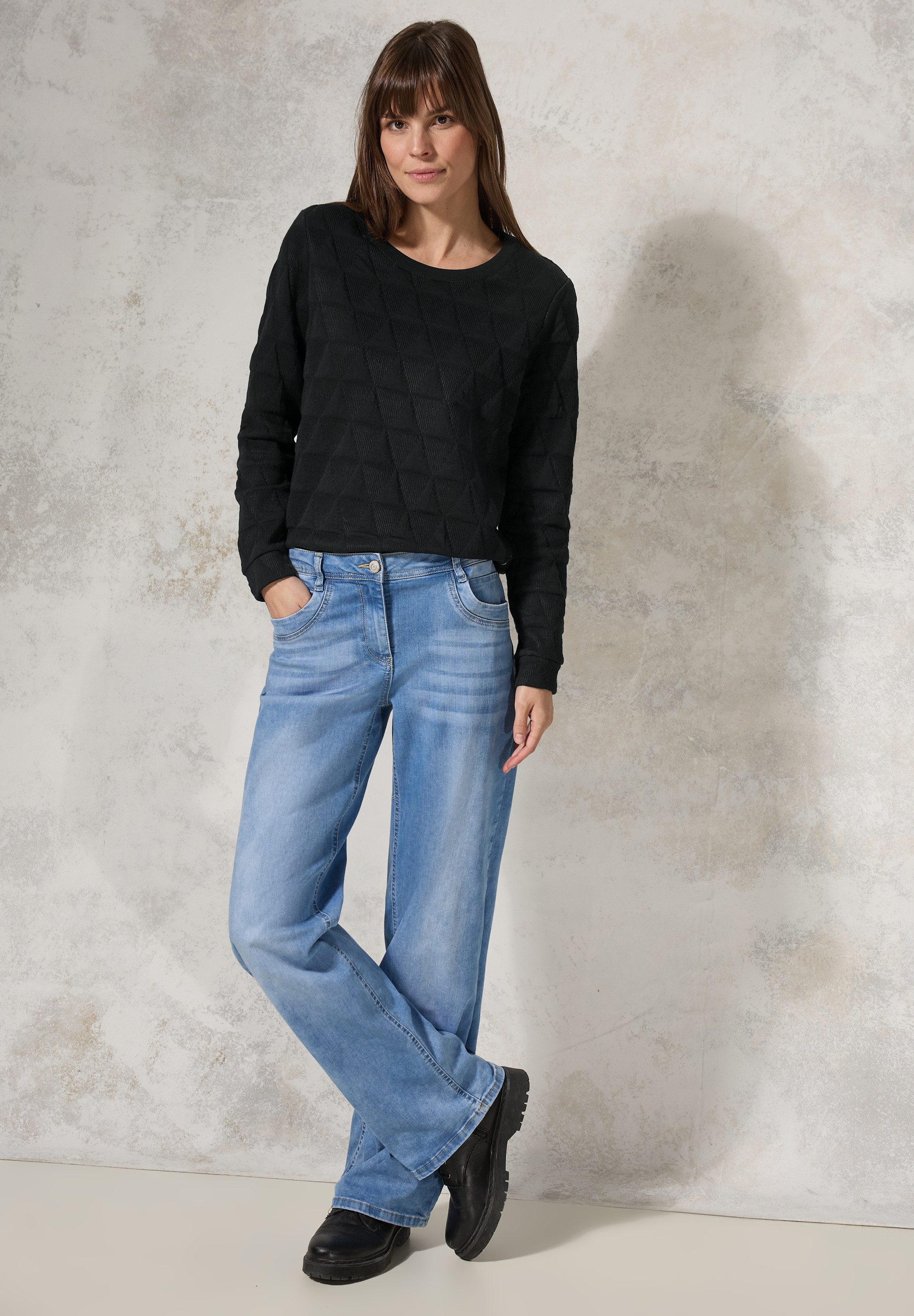 CECIL Langarmshirt mit Rundhalsausschnitt