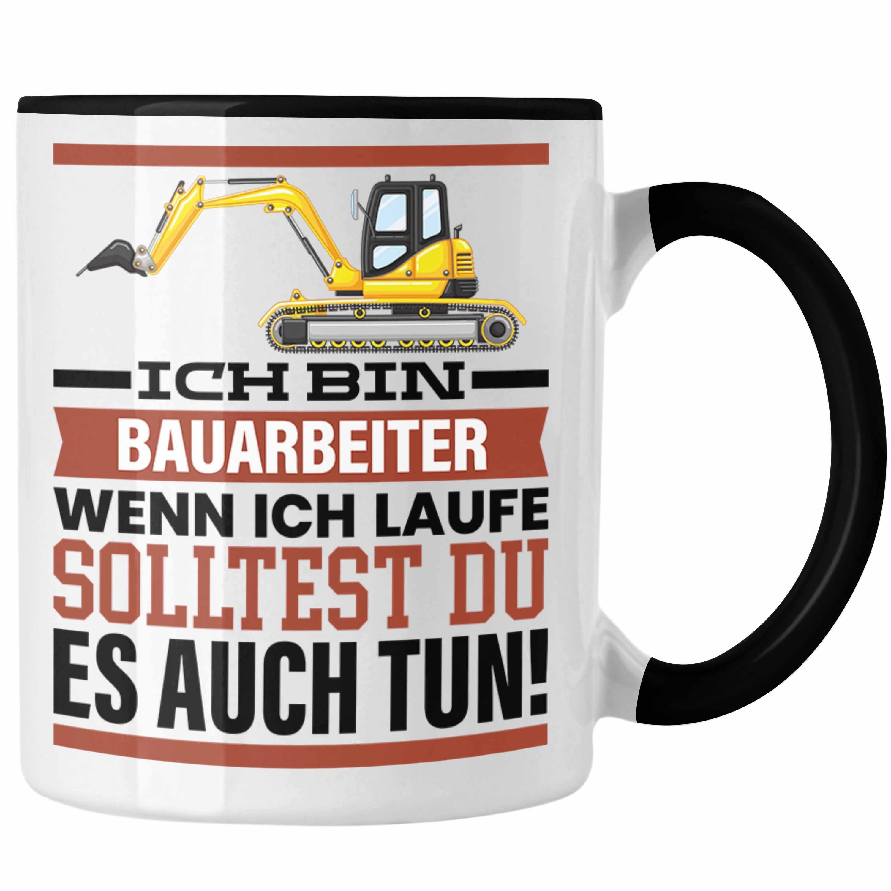 Geschenk Tasse Trendation Tasse Renne Ich Spruch S Wenn Schwarz Männer Bauarbeiter Geschenkidee
