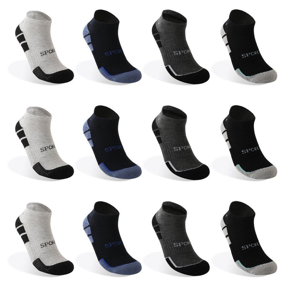 Mit 3 Sneaker Warme Wintersocken Wärmend 1 TEXEMP Thermo Innenfrottee Model Paar Thermosocken 12 - Kurzsocken Dicke (3-Paar) - Socken