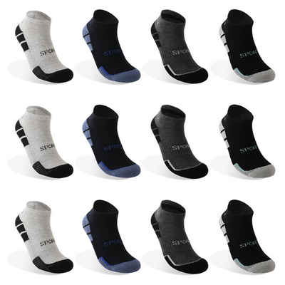 TEXEMP Thermosocken 3 - 12 Paar Thermo Socken Sneaker Kurzsocken Dicke Warme Wintersocken (3-Paar) Wärmend - Mit Innenfrottee