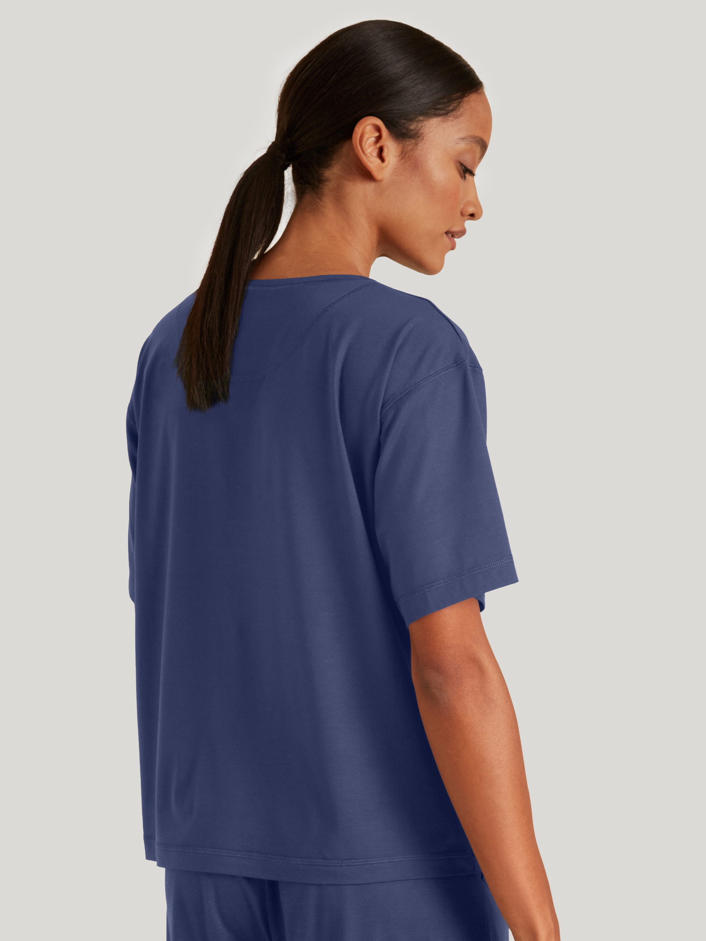 CALIDA Kurzarmshirt DEEPSLEEPWEAR Balancing Damen (1-tlg) Rundhalsausschnitt mit weiten Ärmeln