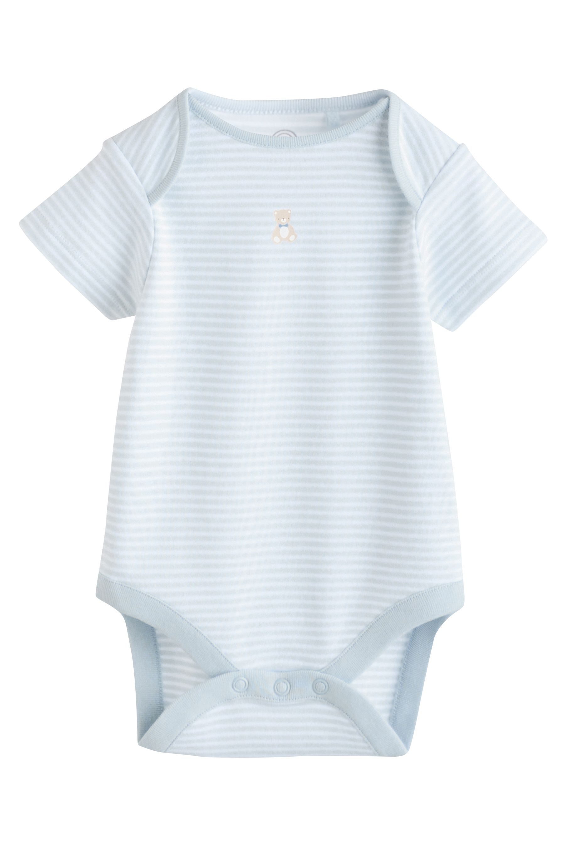 Next Kurzarmbody Kurzärmelige Baby-Bodysuits, 7er-Pack, Bär (7-tlg)
