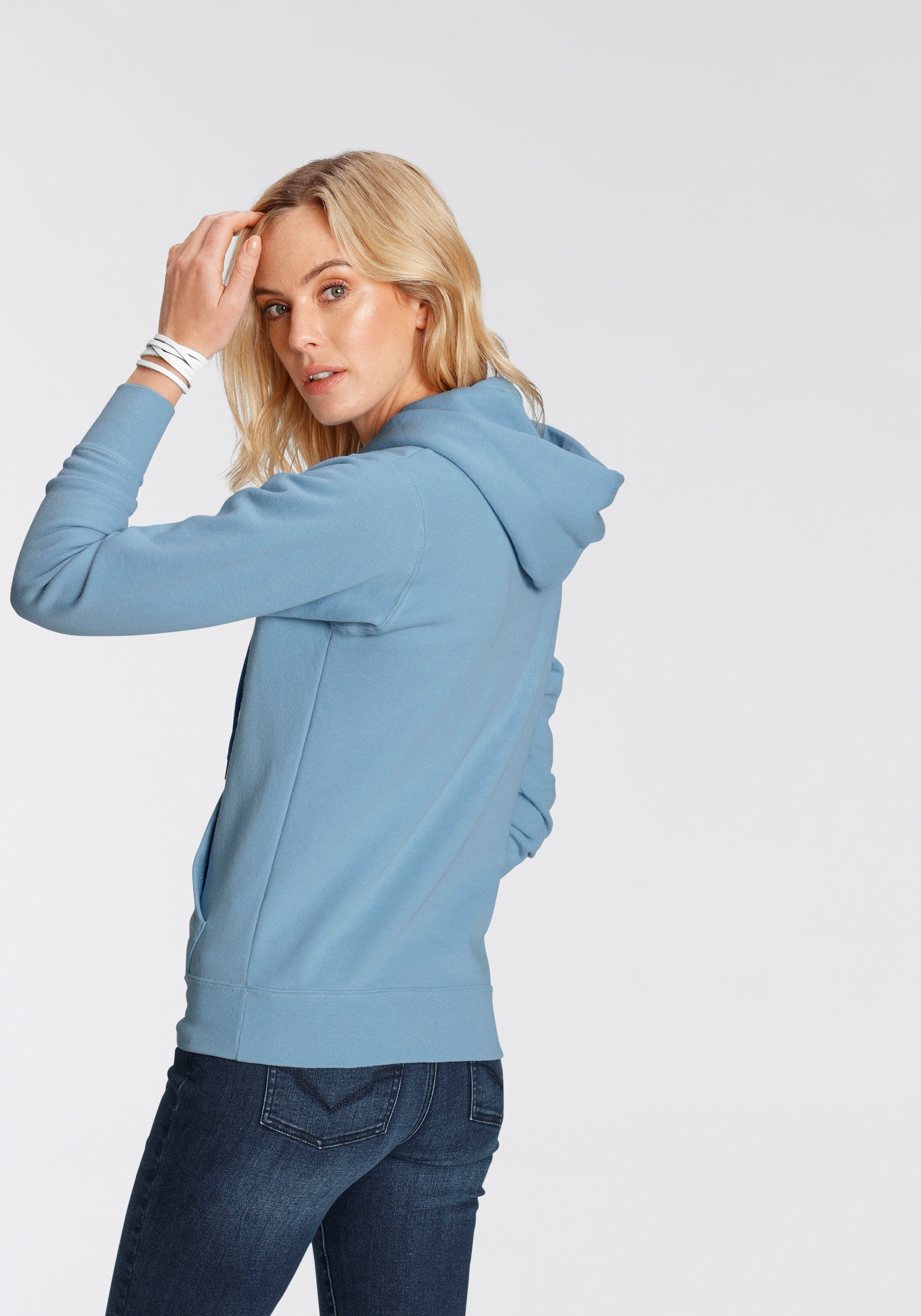 Fruit of the Lady-Fit Loom Sweatshirt Sweat hellblau hooded Classic