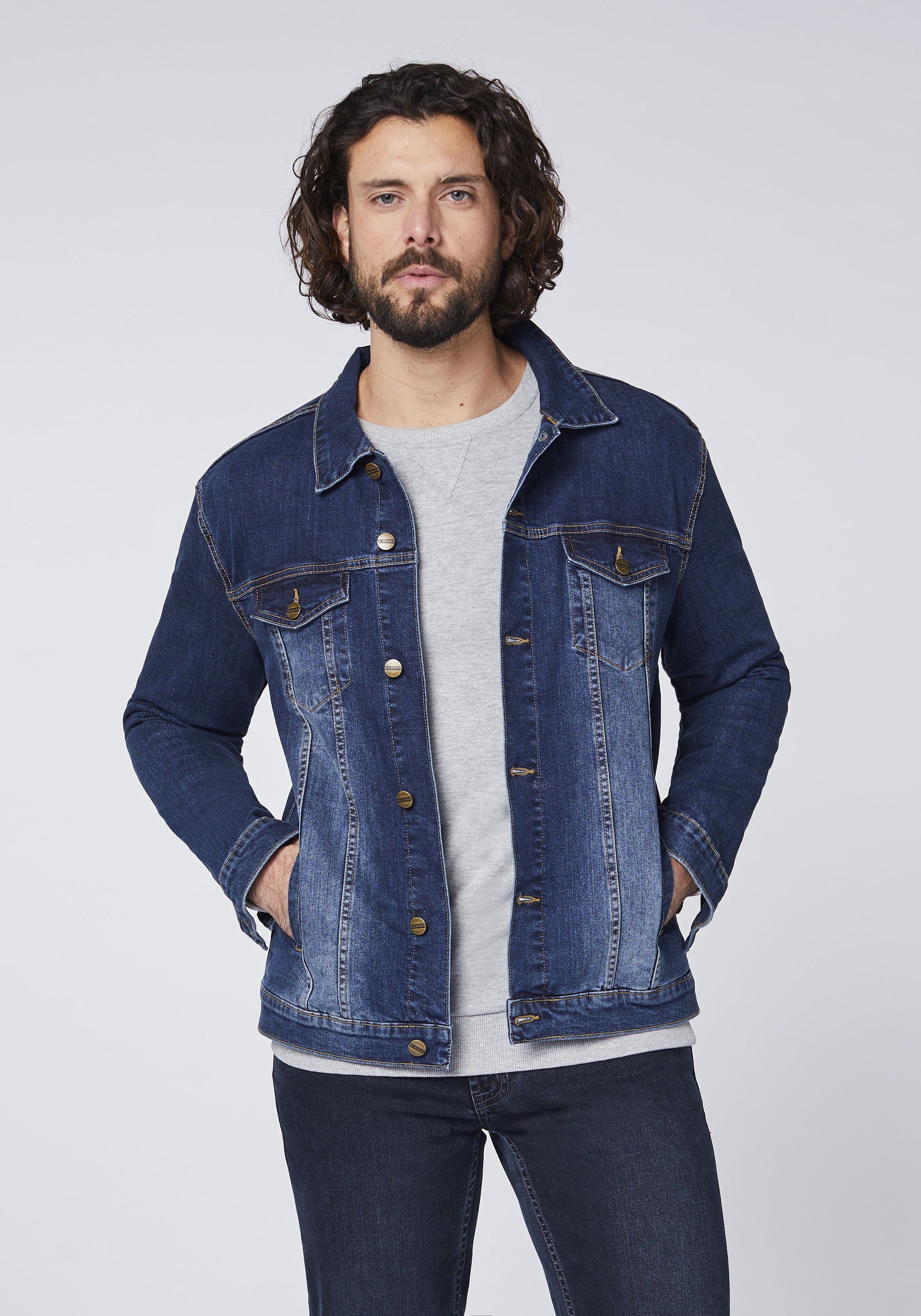 Oklahoma Jeans Jeansjacke Denim aus robustem