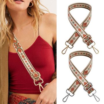 HIBNOPN Schulterriemen Schultergurt für Taschen Breit 3.8cm & Verstellbar 80-130cm, Boho