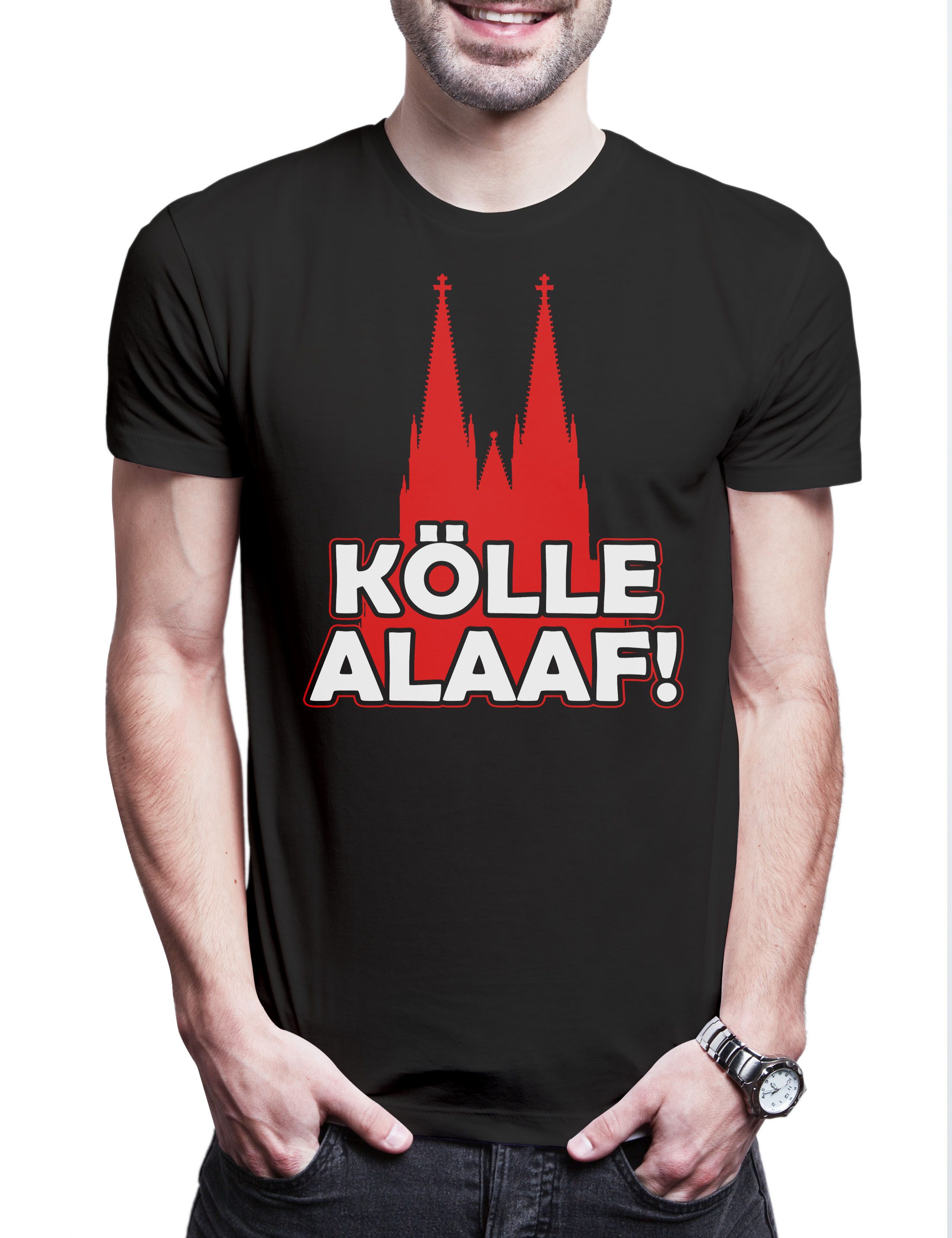 Print-Shirt Kölle Alaaf Alaaf! Herren T-Shirt Köln Kostüm Fasching Karneval