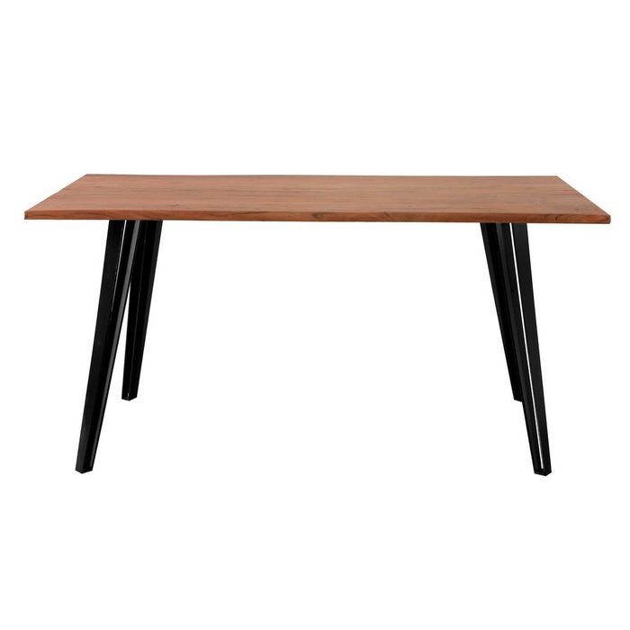 Junado® Esstisch Micha Akazie Massivholz Stärke Tischplatte 26mm natürliche Baumkante JN11952