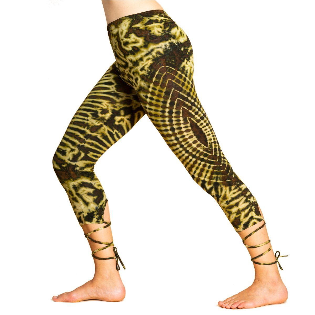 PANASIAM Leggings Unikat Lace-up Batik 3/4 günstig online kaufen
