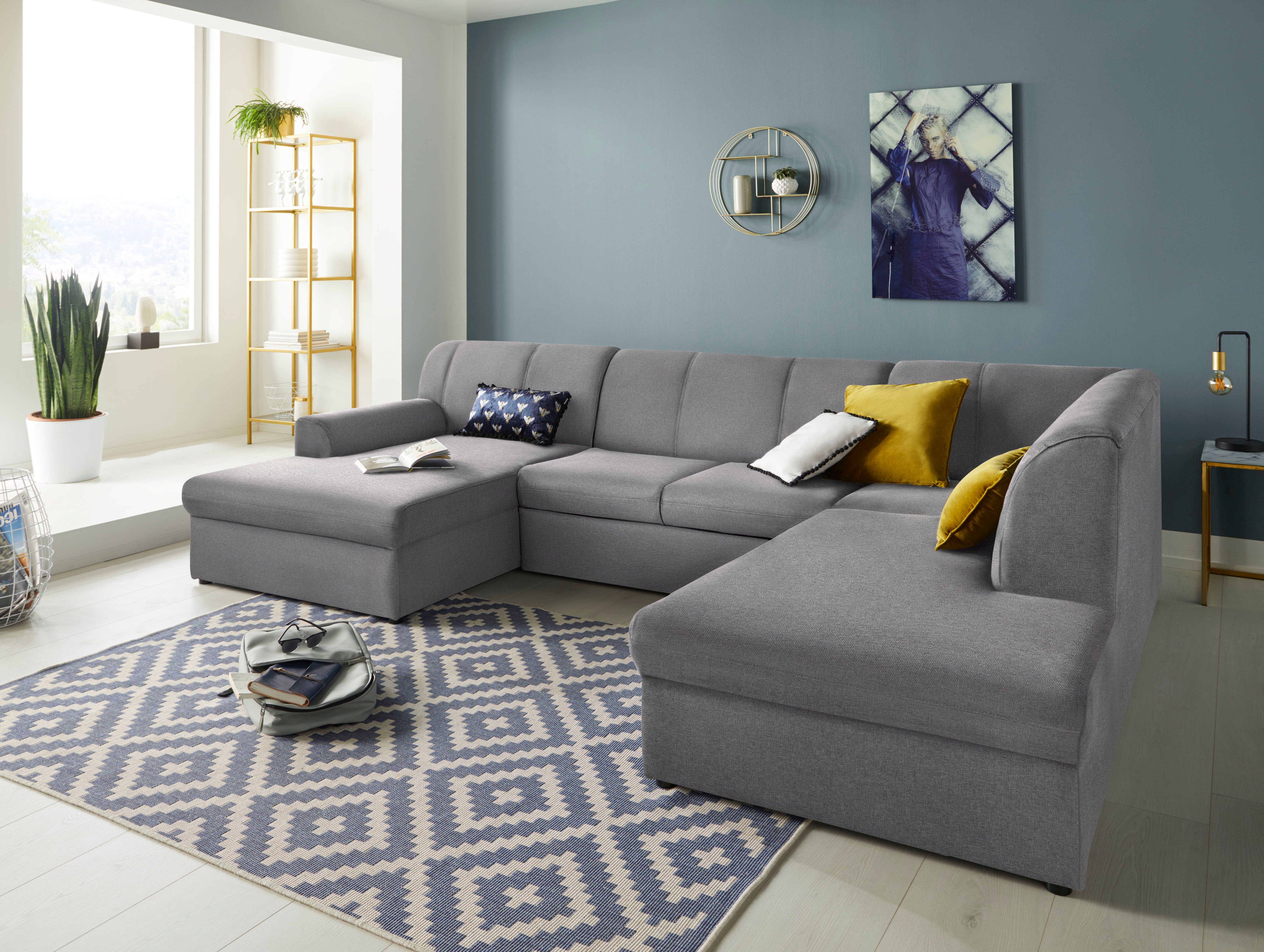 DOMO collection Wohnlandschaft "Topper, elegant und zeitlos, komfortabel, U günstig online kaufen