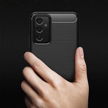 CoolGadget Handyhülle Carbon Handy Hülle für Samsung Galaxy A13 4G 6,6 Zoll, robuste Telefonhülle Case Schutzhülle für Samsung A13 Hülle