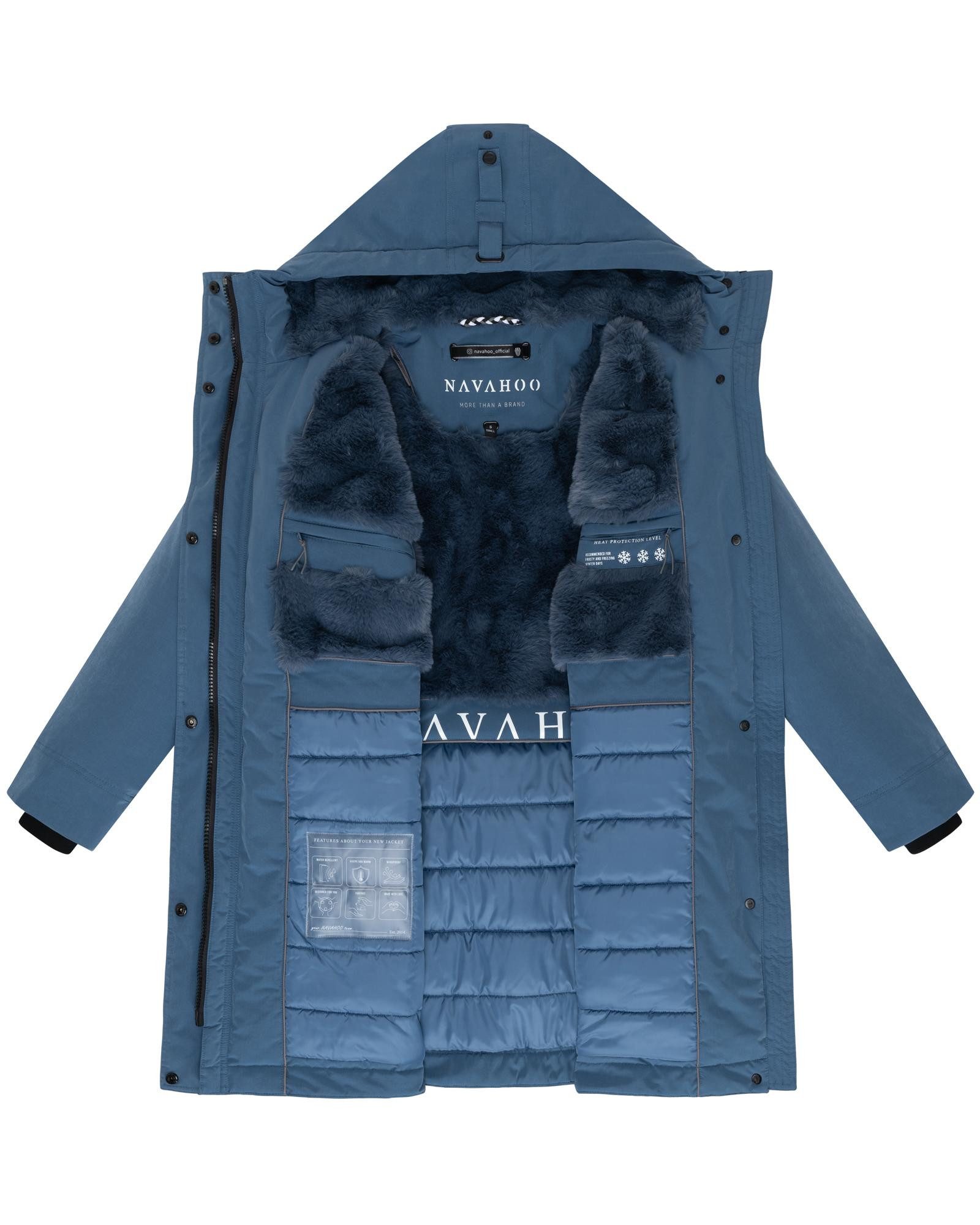 Navahoo Wintermantel Hageltanz 14 Warmer Damen Kurzmantel mit Kapuze