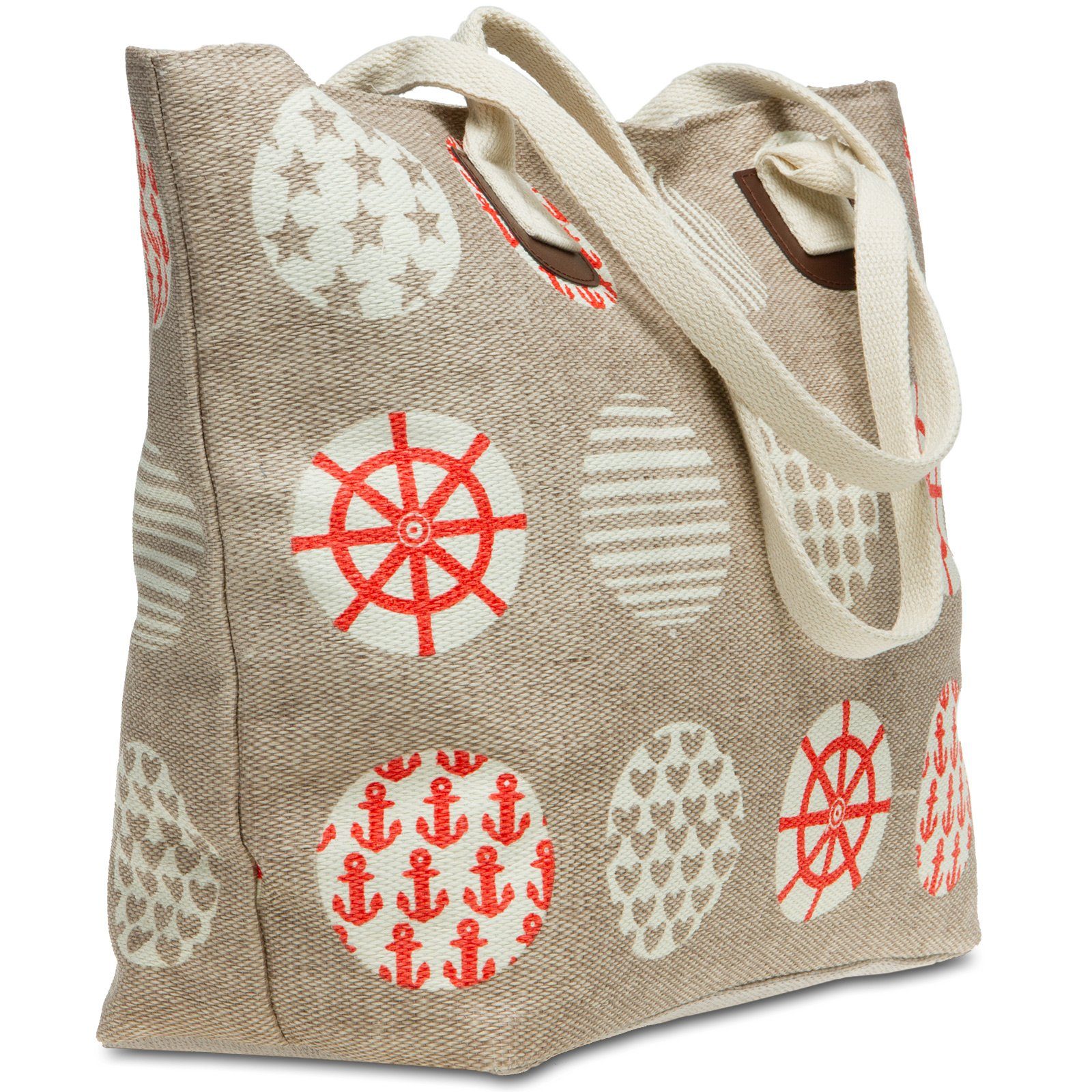 Caspar Strandtasche TS1021 große XL Damen Strandtasche Shopper mit trendy Print