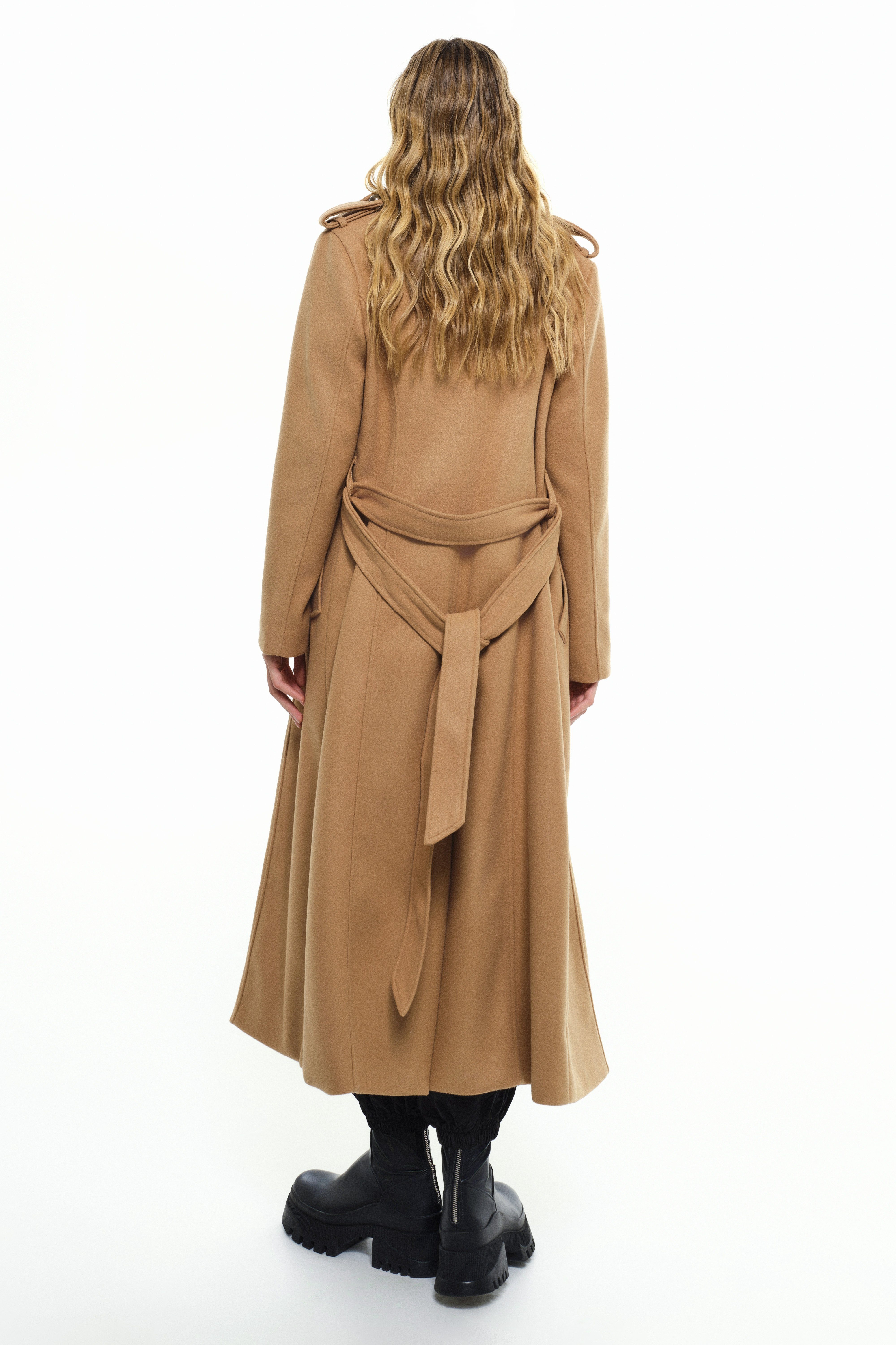 RICANO Trenchcoat Simona Damen Trenchcoat mit Gürtel und Schulterklappen