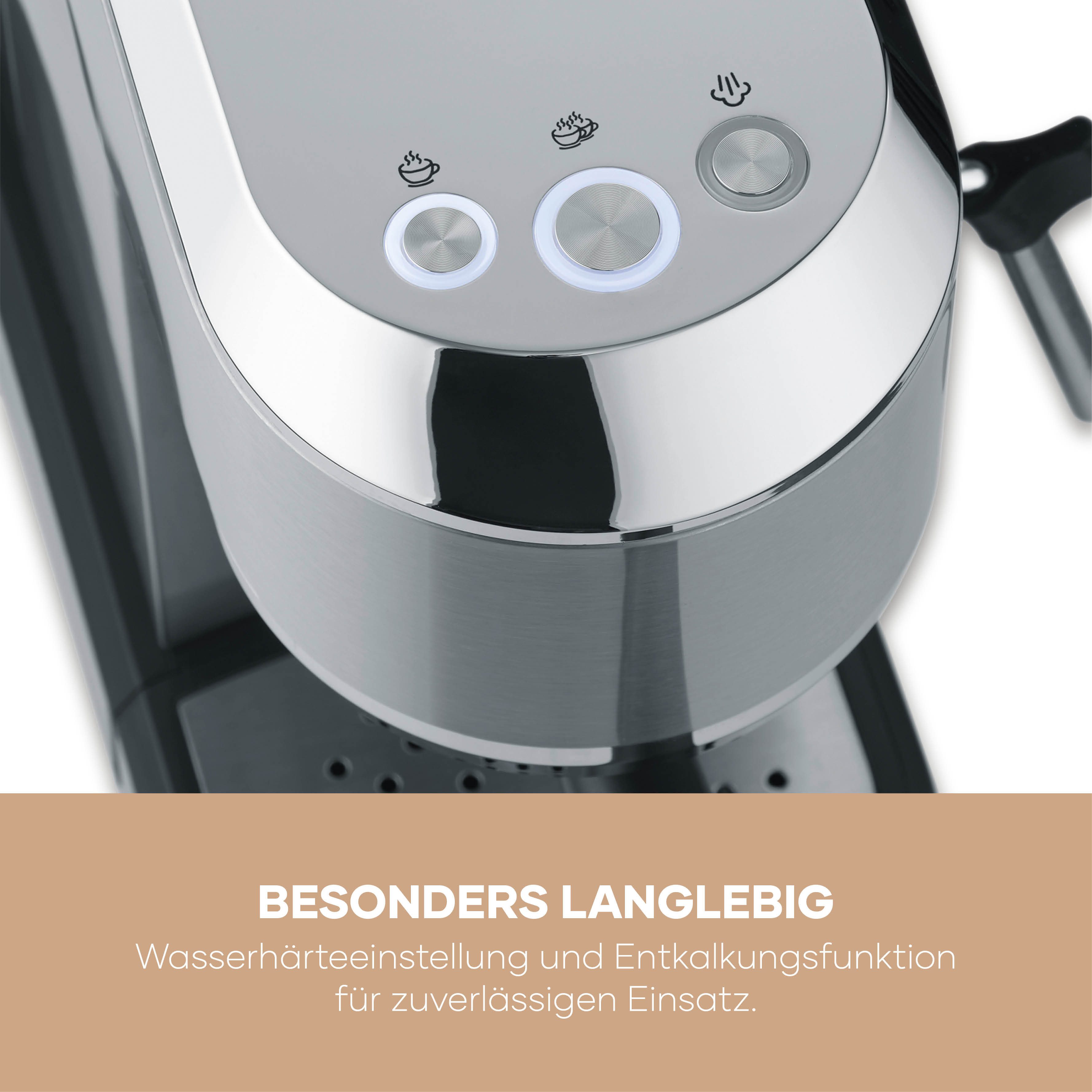 Severin Siebträgermaschine KA 5997 Espressomaschine „Newspresa“, Espressomaschine, italienische ULKA-Pumpe 20 Bar, Milchaufschäumdüse