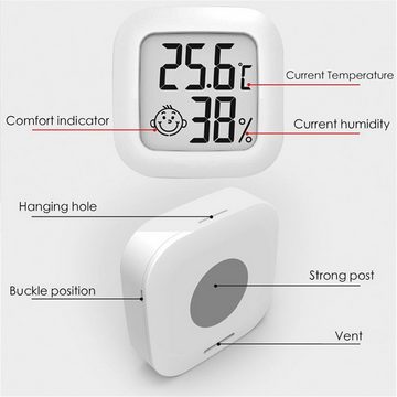 Olotos Hygrometer Digitales Thermo-Hygrometer Thermometer Temperatur Messgerät 5er-Set