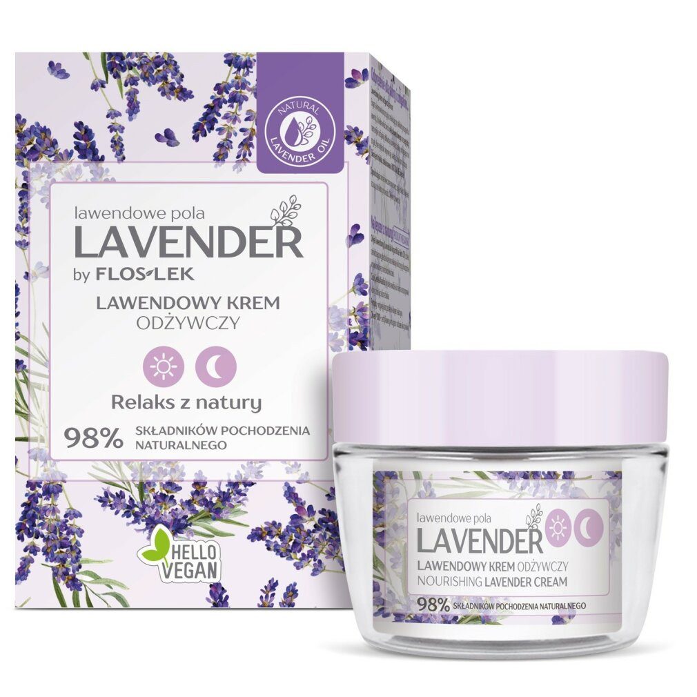 Floslek Nagelpflegecreme Lavendel Pflegende Tages- & Nachtcreme 50ml