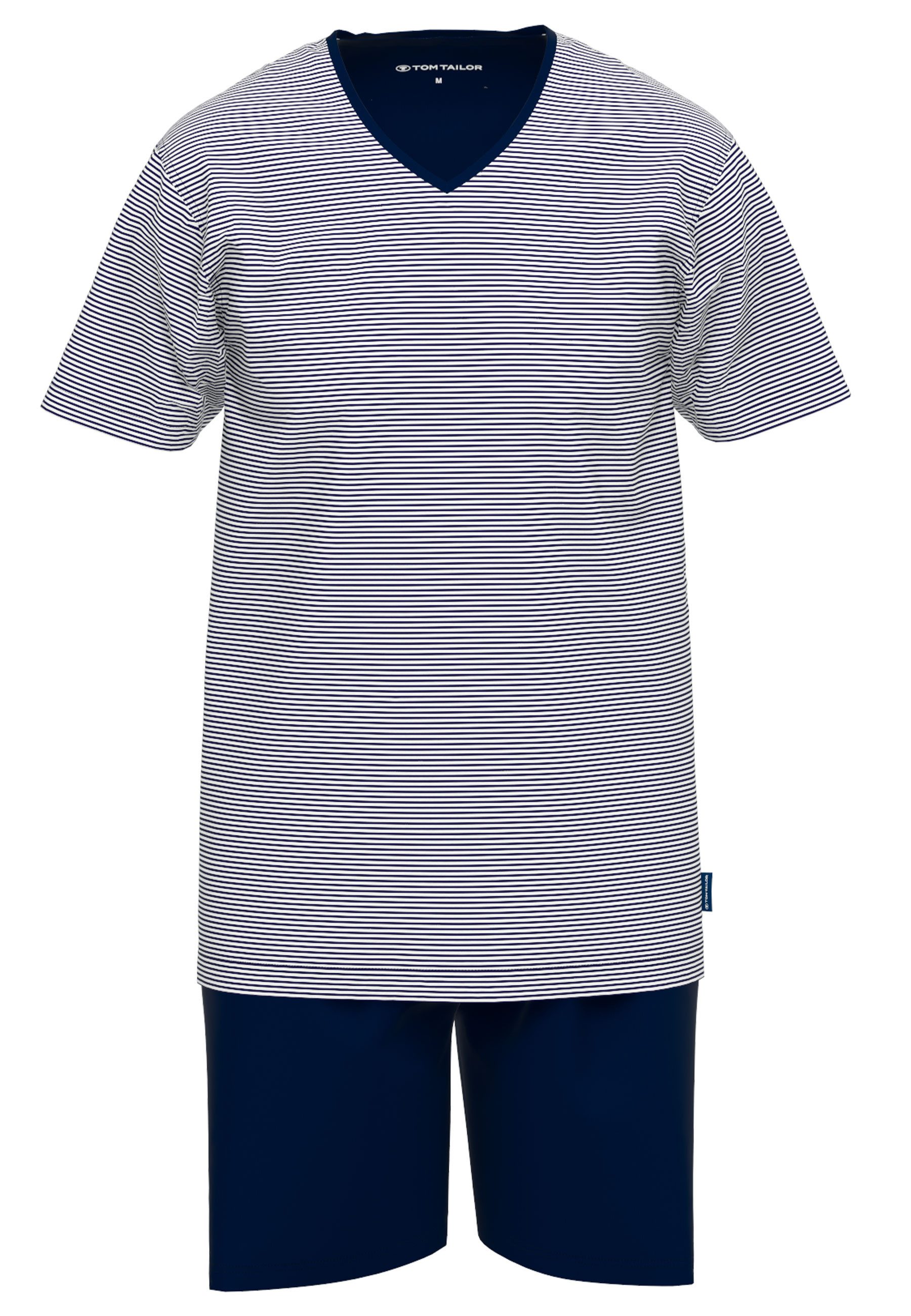 TOM TAILOR Shorty Nevada (2 tlg) Streifendesign, Kurzarm, V-Ausschnitt, kur günstig online kaufen