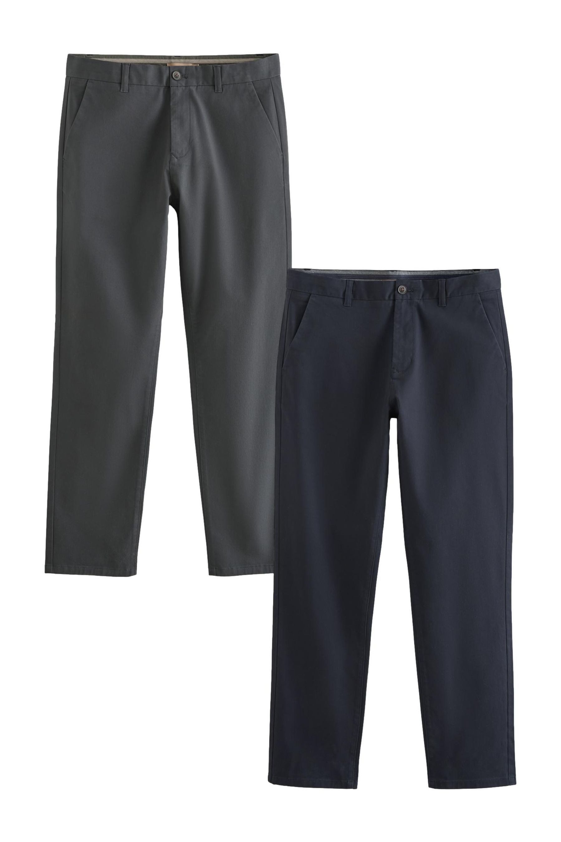 Chinohose Straight Fit Chinohose mit Stretch im 2er-Pack