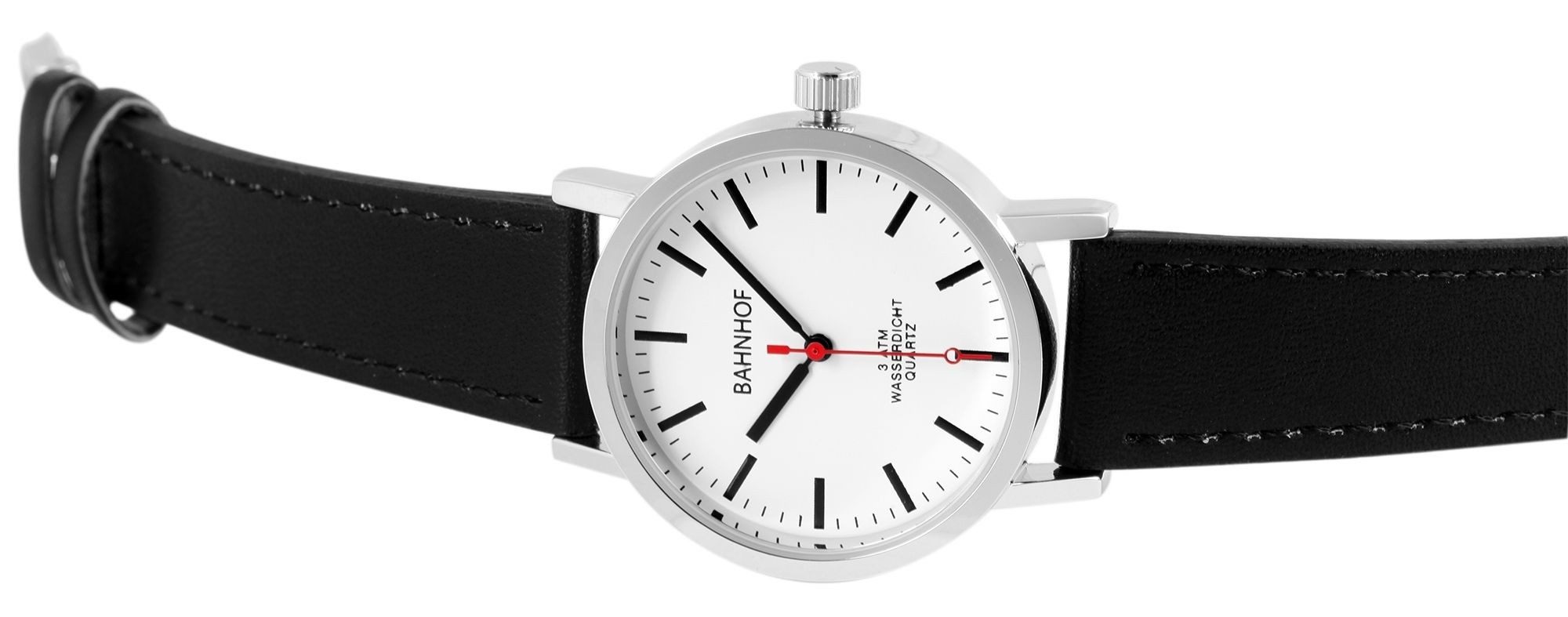 Bahnhof Quarzuhr BA002 Bahnhof Herrenuhr mit Lederimitationsarmband, Herren günstig online kaufen