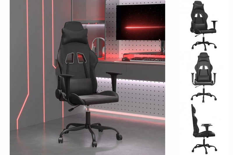 vidaXL Bürostuhl Gaming-Stuhl mit Massagefunktion Schwarz Kunstleder
