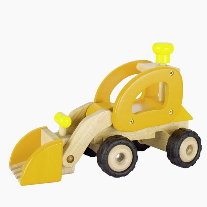 goki Spielzeug-Baumaschine Radlader goki (1-tlg) mit beweglichen Schaufel und lenkbar