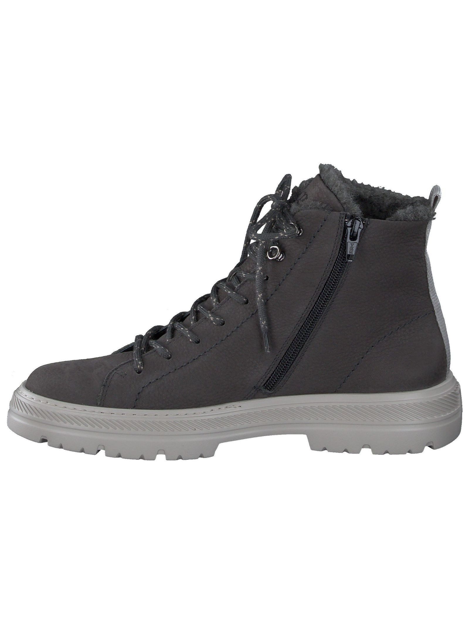 Paul Green Stiefelette Nubukleder Schnürstiefelette