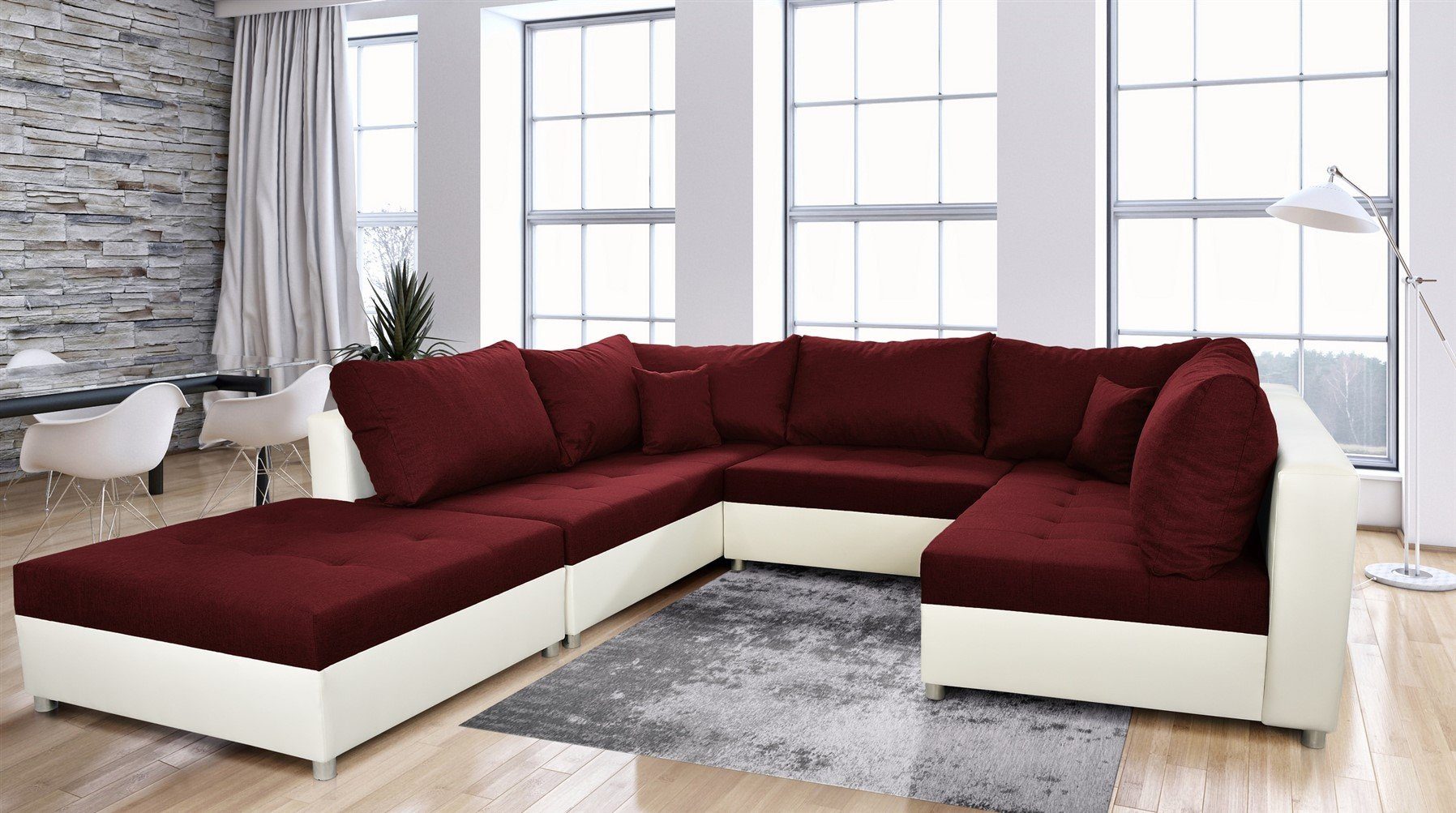 Fun Möbel Wohnlandschaft Sofa U-Form ANDRO, günstig online kaufen
