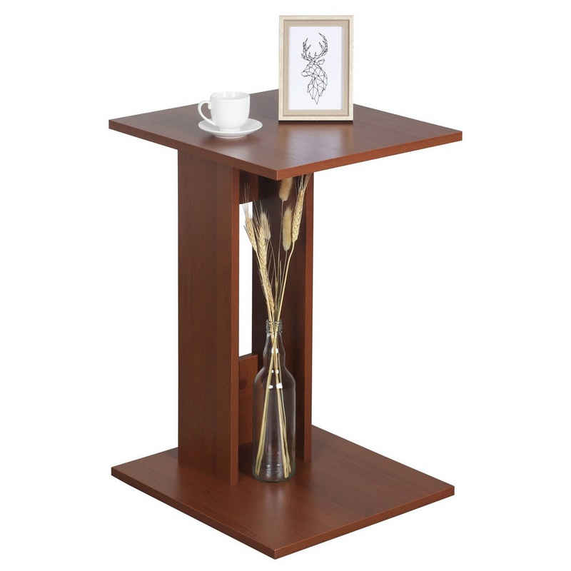 RICOO Beistelltisch WM043-ER, Sofatisch mit Stauraum Ablage Wohnzimmer Tisch Nachttisch Kaffeetisch