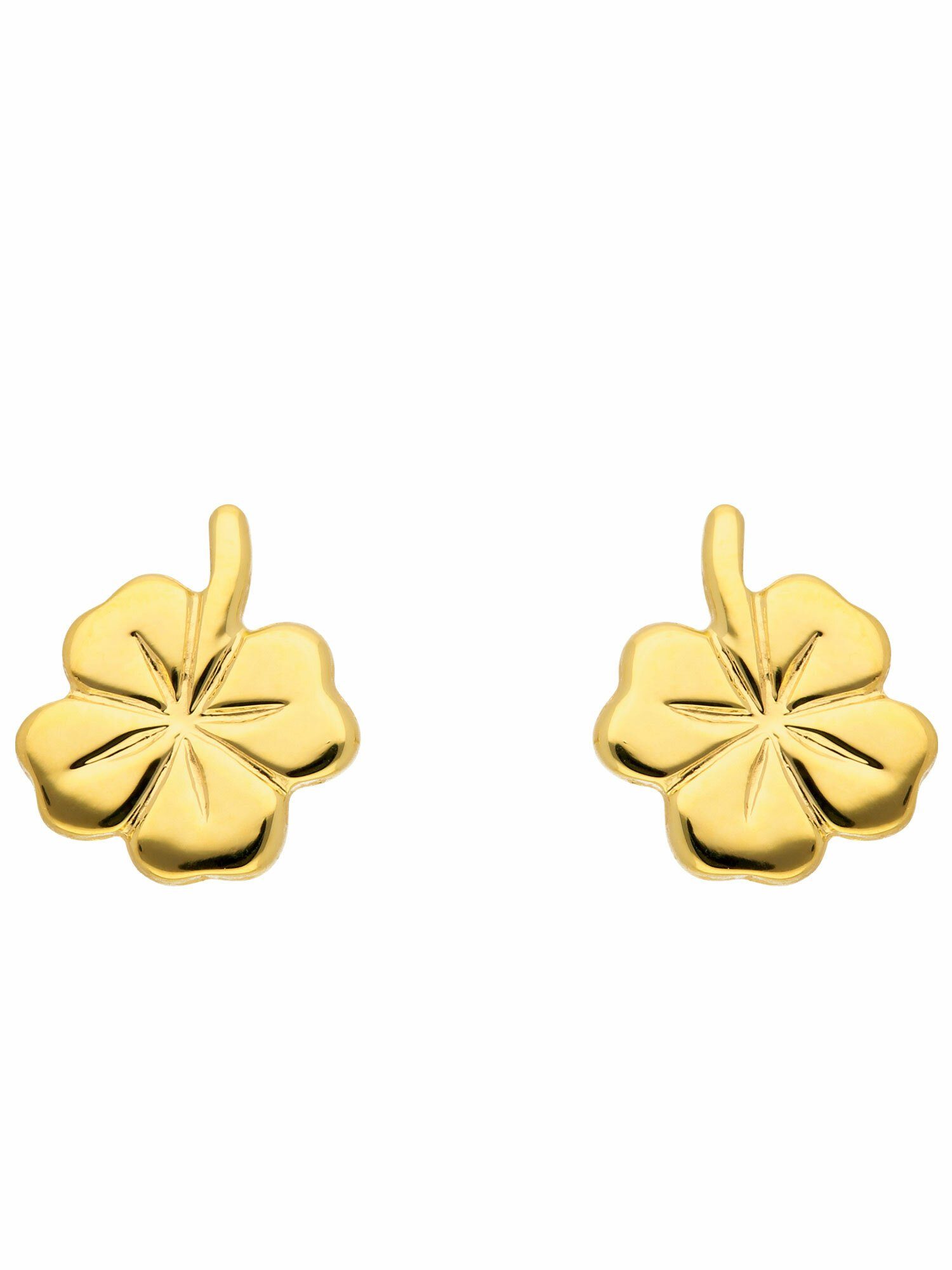 Paar Ohrhänger 1 Paar 333 Gold Ohrringe / Ohrstecker Kleeblatt