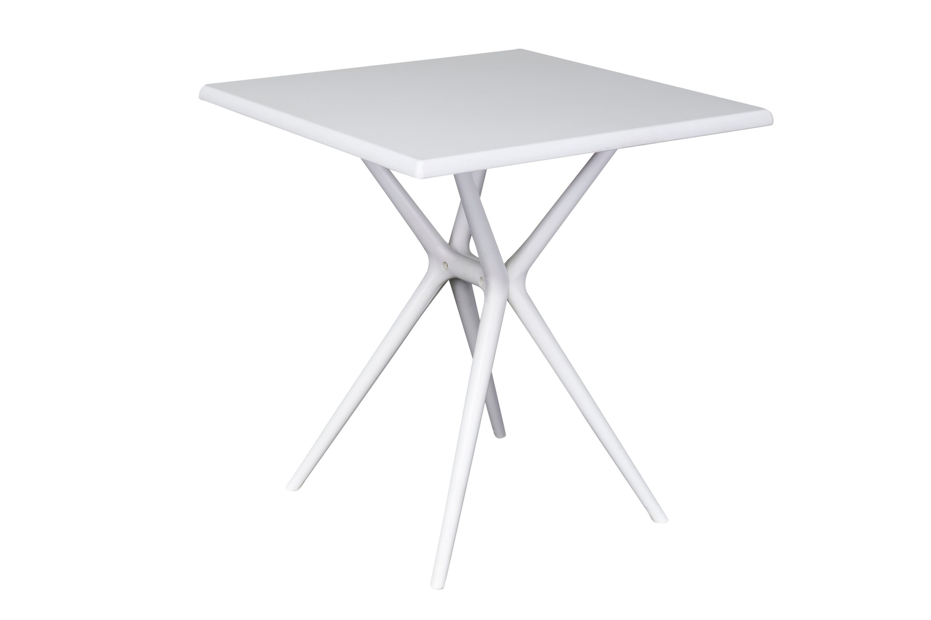 LC Garden Gartentisch »Vesta« Gartentisch 70x70cm eckig weiß Kunststoff Balkontisch