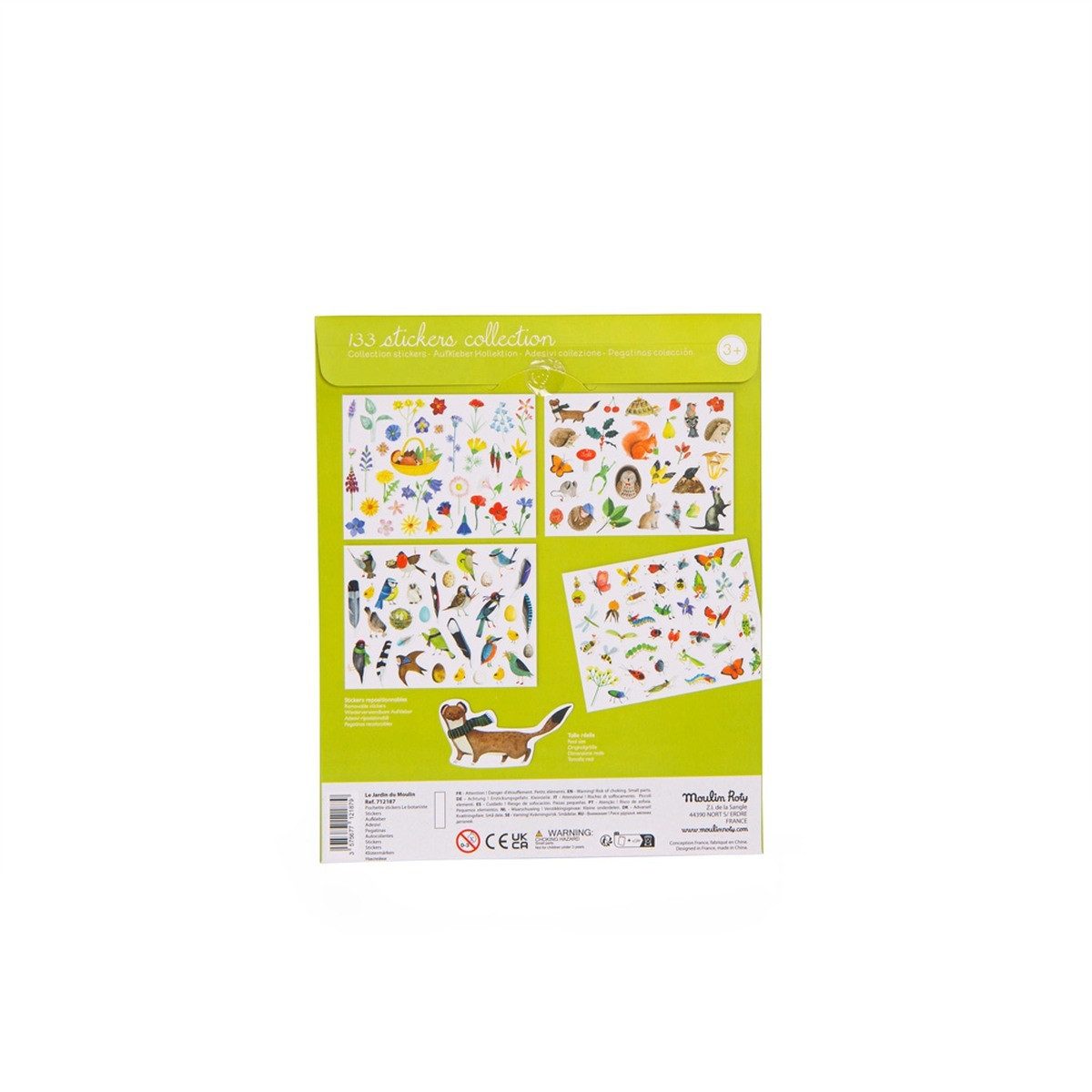 Moulin Roty Kreativset Stickerset Der Botaniker 133 Sticker Handarbeitsset für kreative, Handarbeitsset