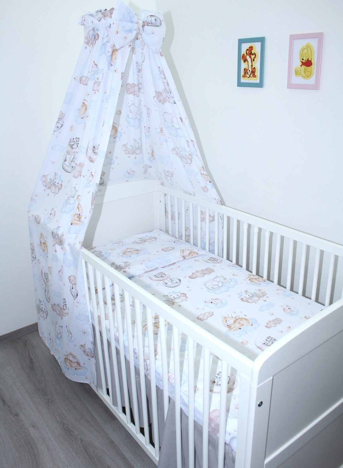 Babybettwäsche Bettset mit Bettwäsche Vollstoff Himmel Baby Kinder