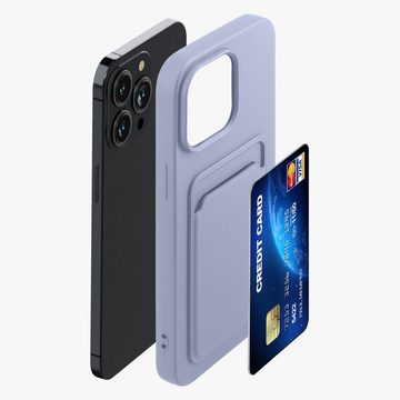 kwmobile Handyhülle Hülle für Apple iPhone 14 Pro Max, Handyhülle mit Fach für Karten - Handy Cover Case