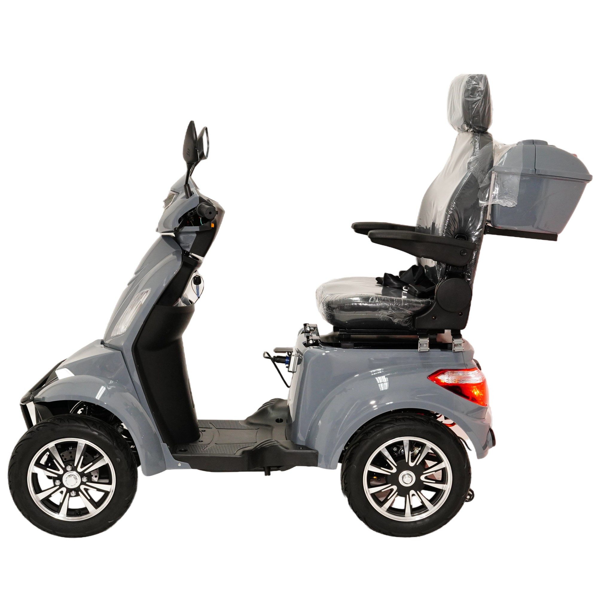 Urban Hopper E-Motorroller Elektro Seniorenmobil 4-Rad Elektroroller Urban Hopper Best Ager Li, 1000 W, 6 km/h, Lithium Akku herausnehmbar mit Top-Case Stockhalter ca 60KM 3 Gang COC