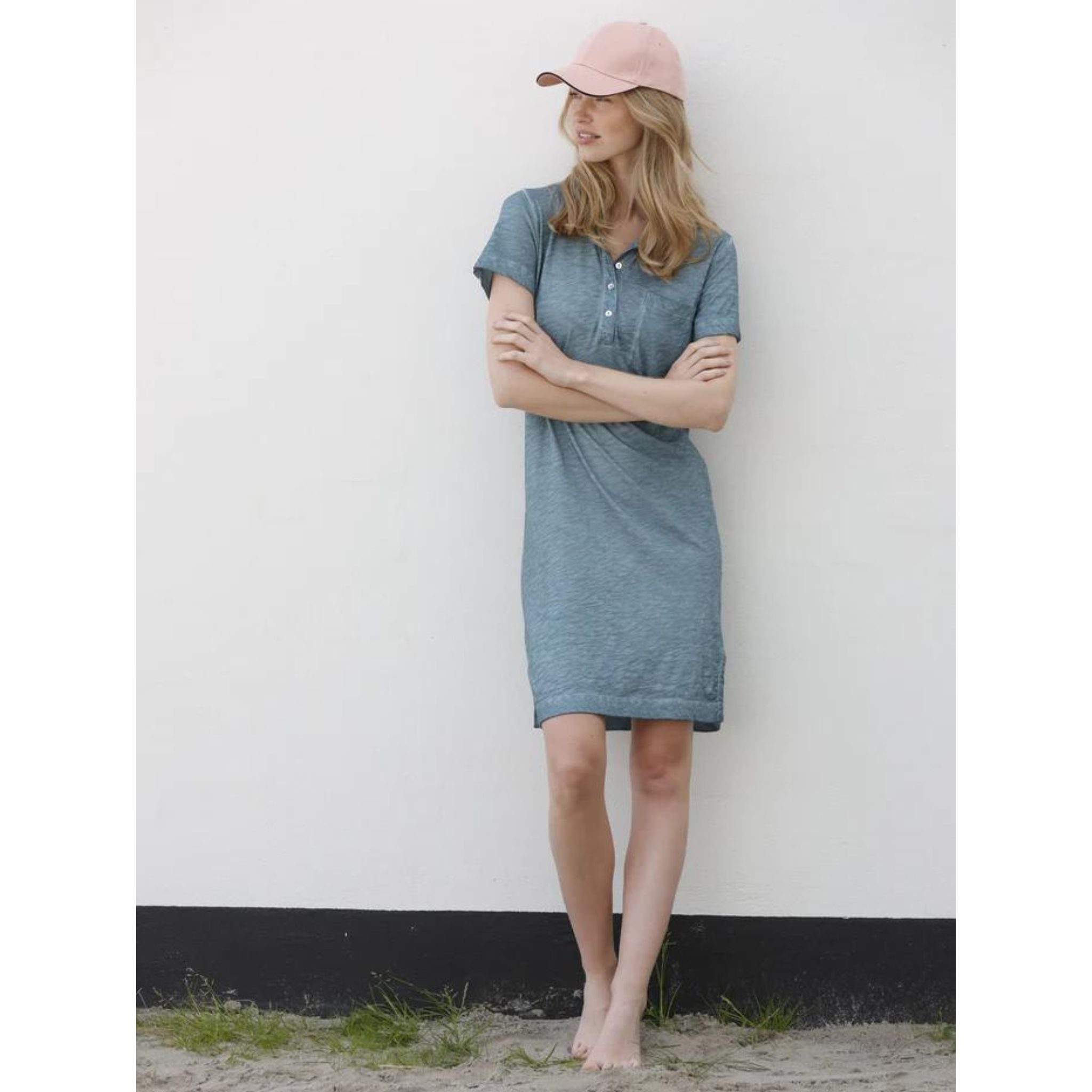 Shirtkleid aus Blue Elena Aqua in Polo versch. Dress Baumwolle Kleid Sportswear Farben