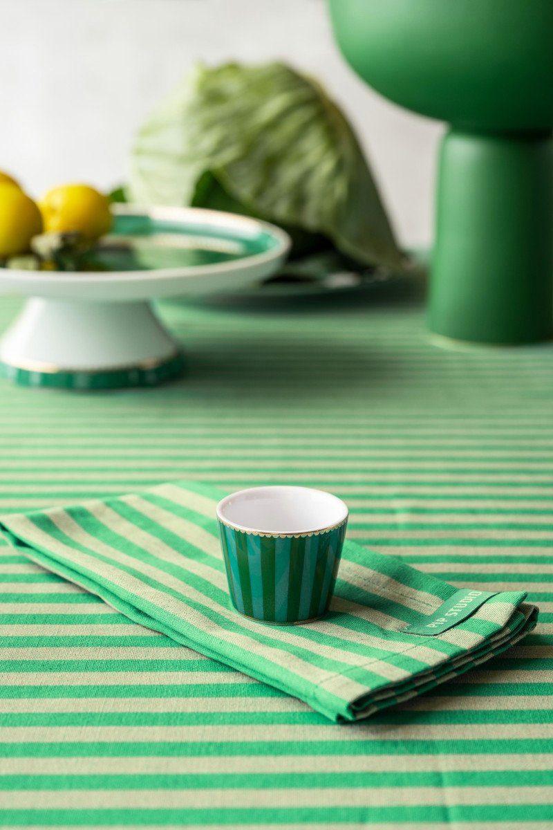 PiP Studio Eierbecher Love Birds Stripes Eierbecher grün, Egg Cup Love Birds Stripes Emerald-Green