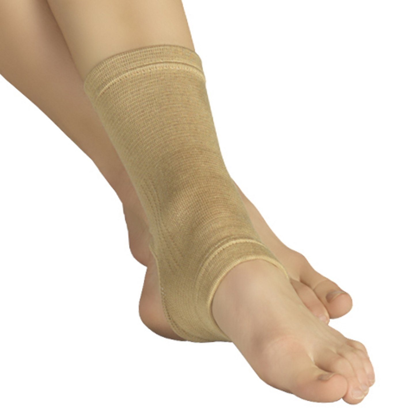 Fußbandage Fußgelenk-Bandage Fußbandage Knöchelbandage Fußverband beige 2-M