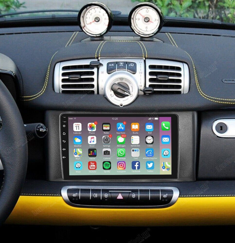 Autoradio Mercedes Smart GPS Autoradio 451 GABITECH Fortwo 2010-2015 Navi 9 Carplay Zoll