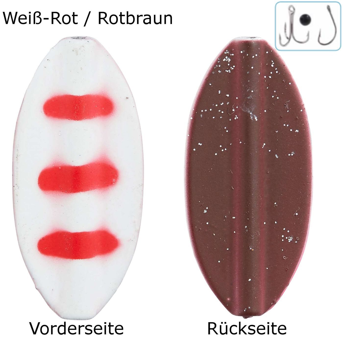 Weiß-Rot/Rotbraun