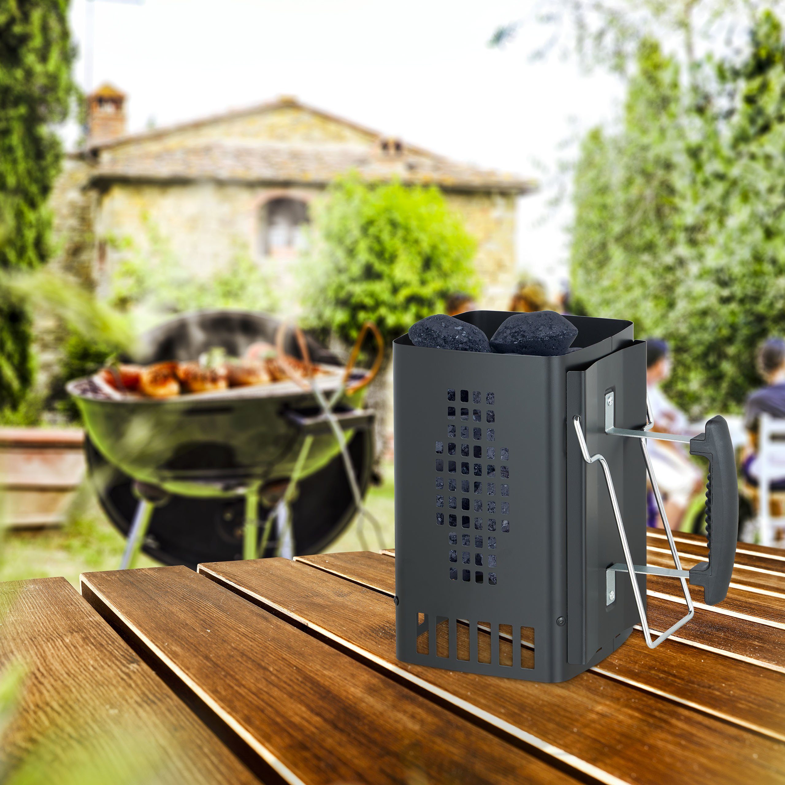 relaxdays Anzündkamin für den Grill