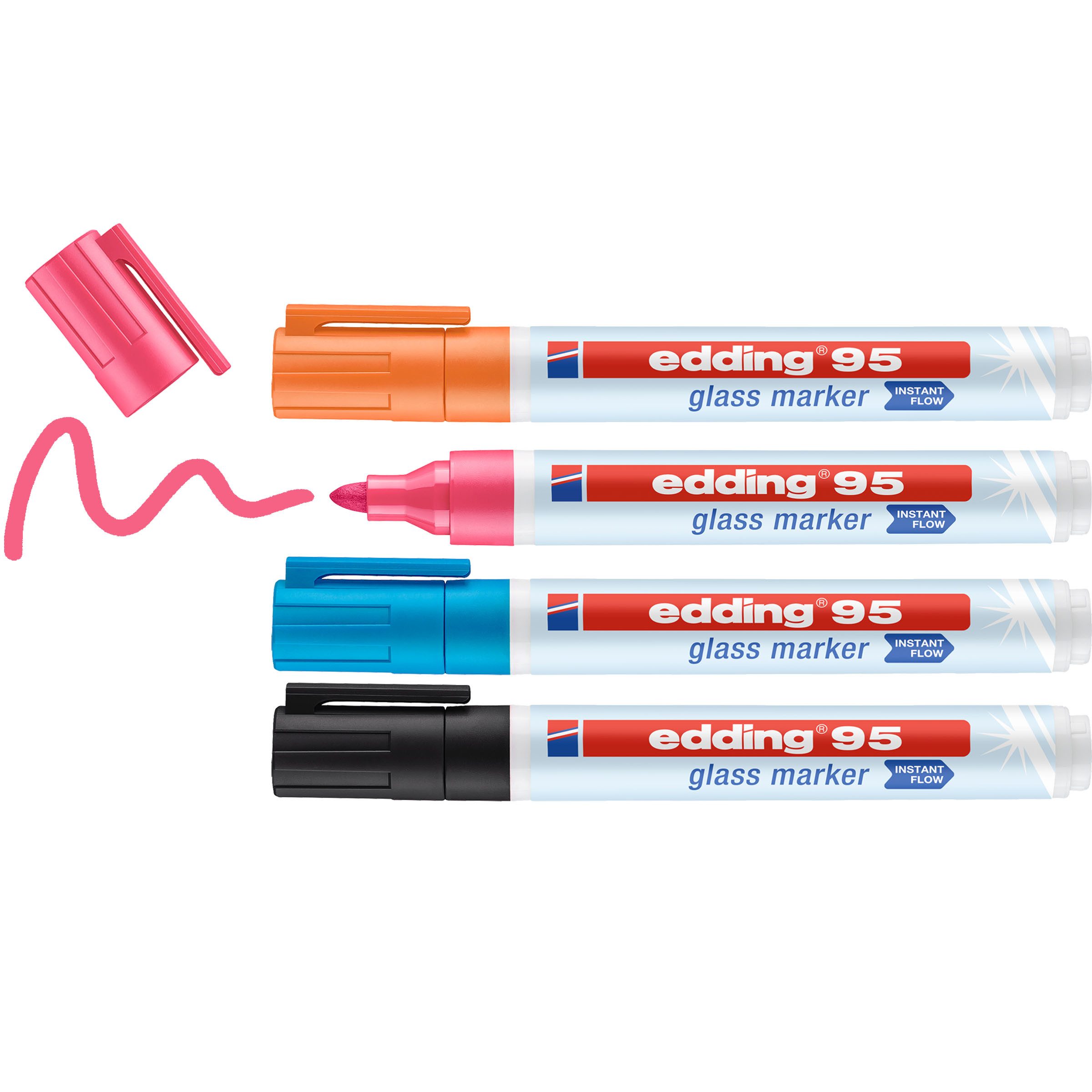Marker edding 95 Glasmarker sortiert 4St Set