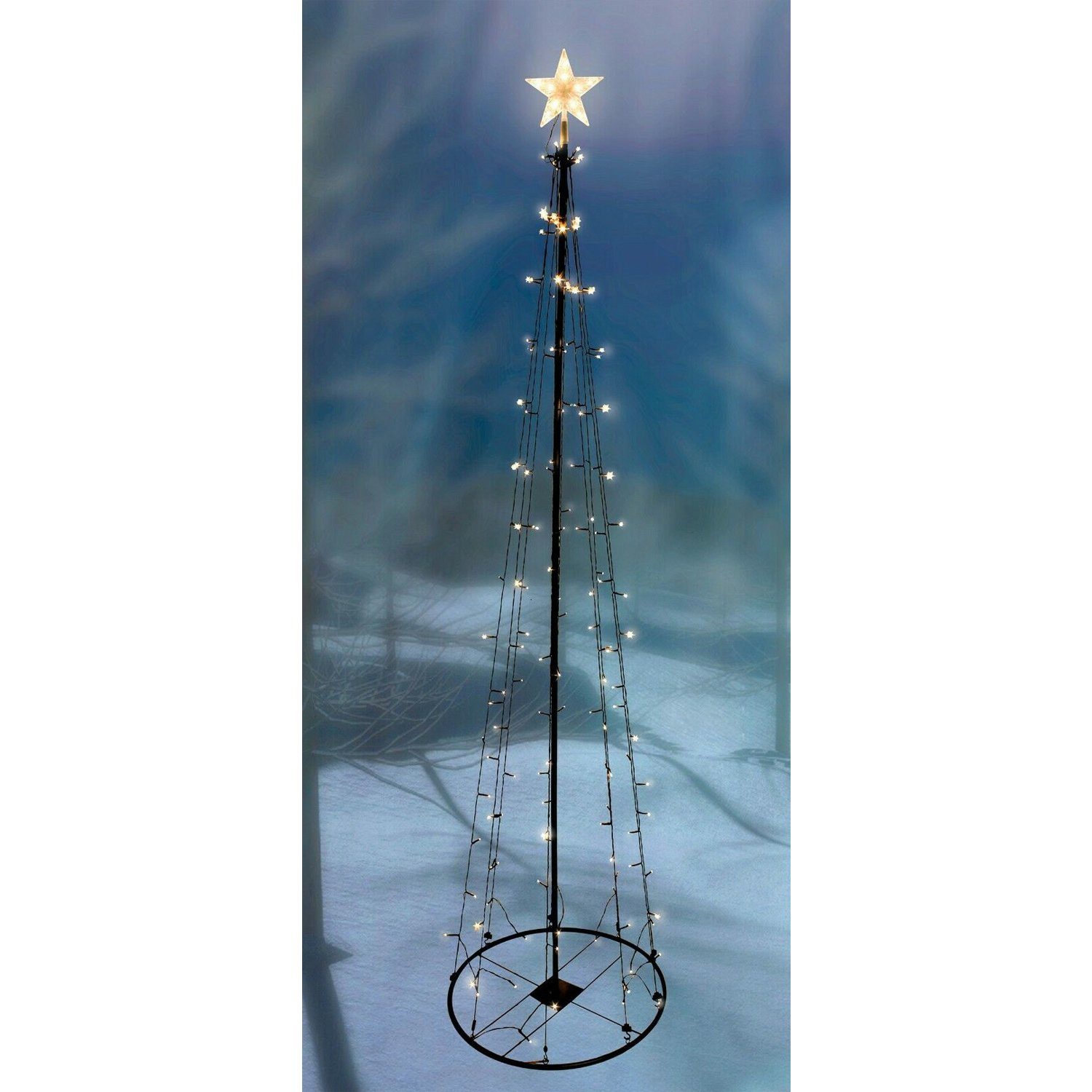 Mojawo Lichtervorhang XL LED Metall Weihnachtsbaum günstig online kaufen