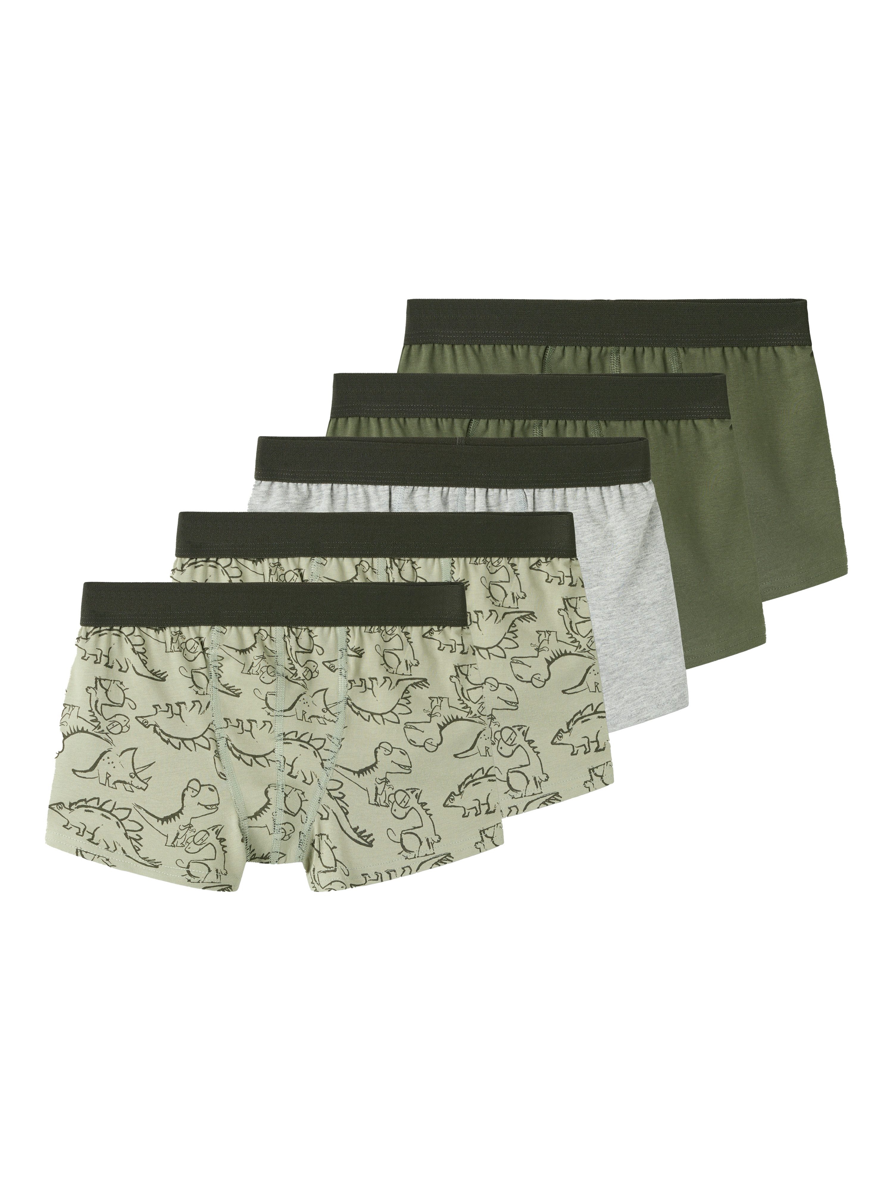 Name It Trunk NKMBOXER für Jungen mit Logoschriftzug und weichem Bund (Packung, 5-St) eng, Jersey, aquamarine, angesetztes Bündchen