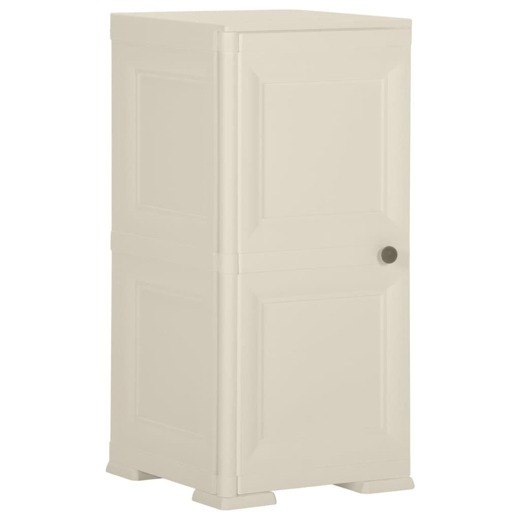 vidaXL Fächerschrank Kunststoffschrank Holzdesign (1-St) 40x43x85,5 Creme Vanilleeis cm