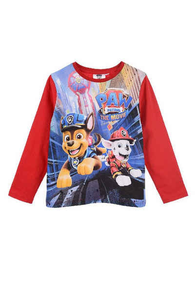 PAW PATROL T-Shirt Chase Marshall Kinder Jungen Langarm T-Shirt Longsleeve Oberteil