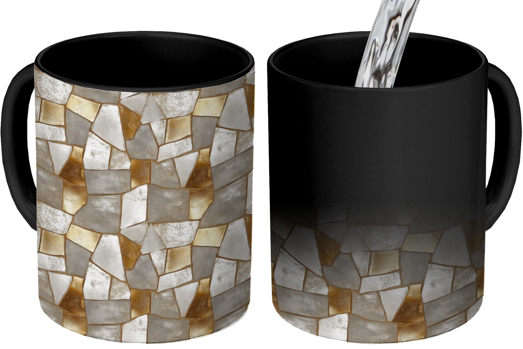 Tasse Mosaik - Marmor - Gold