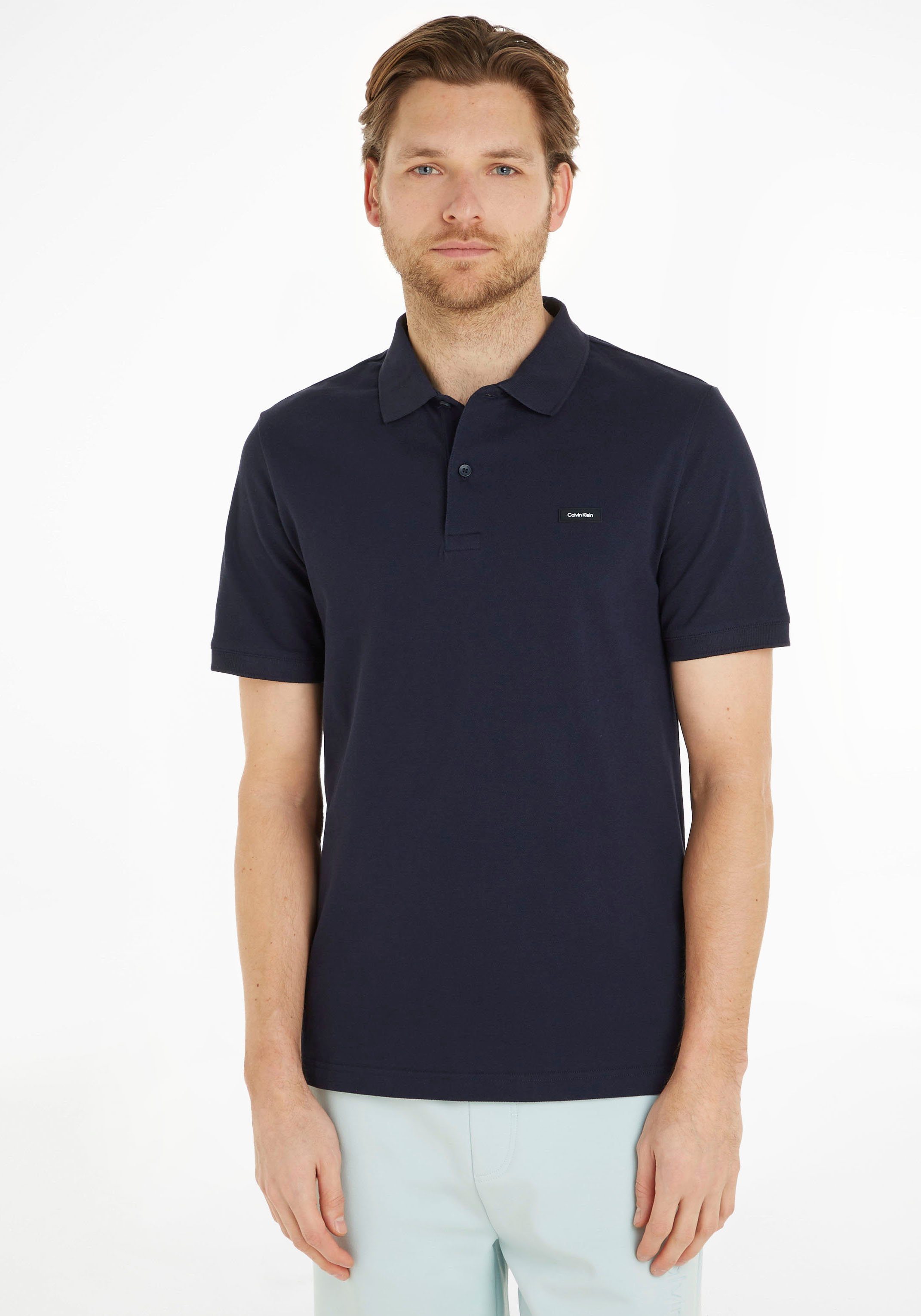 Calvin Klein Poloshirt mit Calvin Klein Logo auf der Brust marine