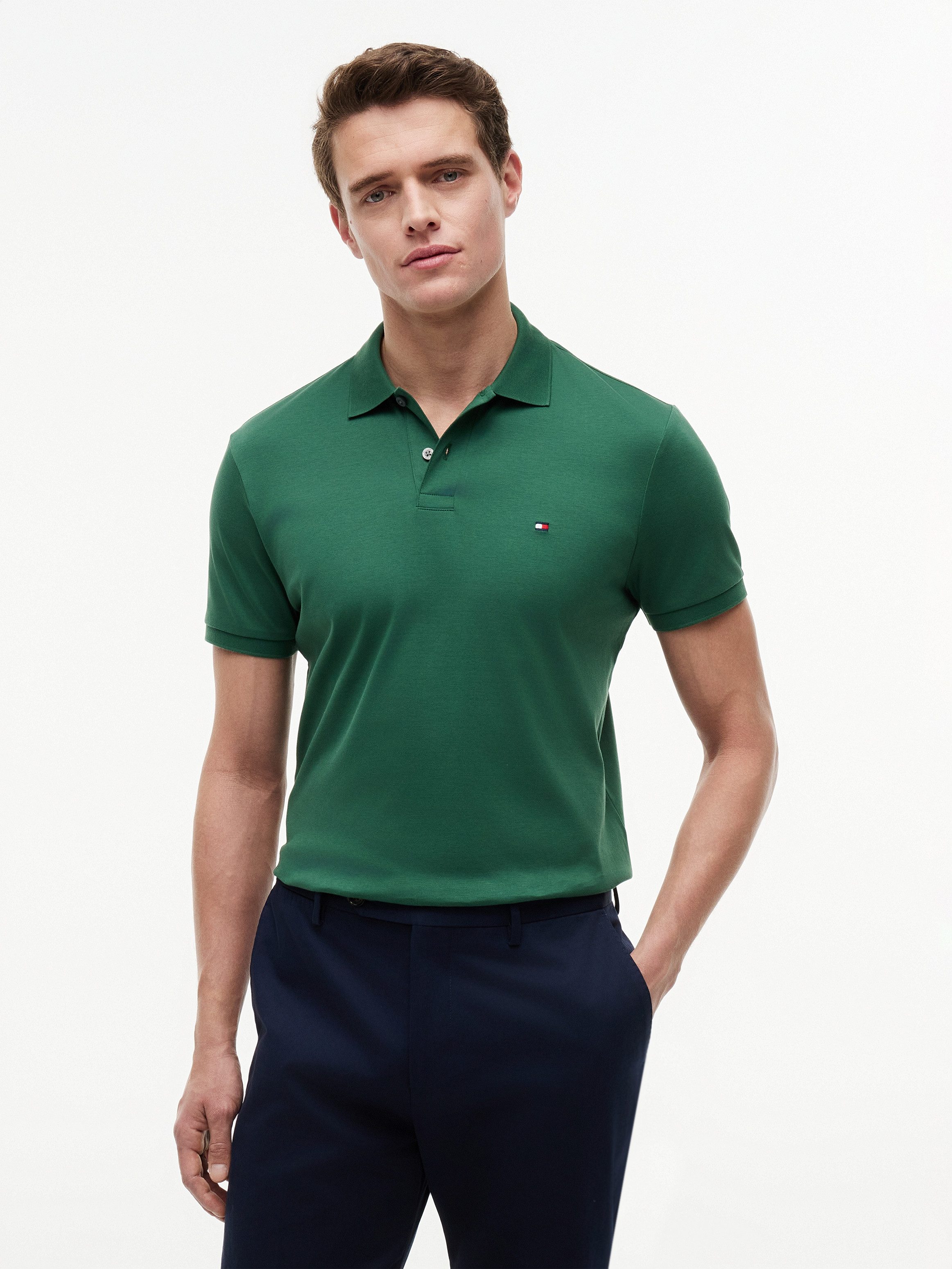 Tommy Hilfiger Poloshirt LIQUID COTTON REGULAR SEASONAL mit Logostickerei